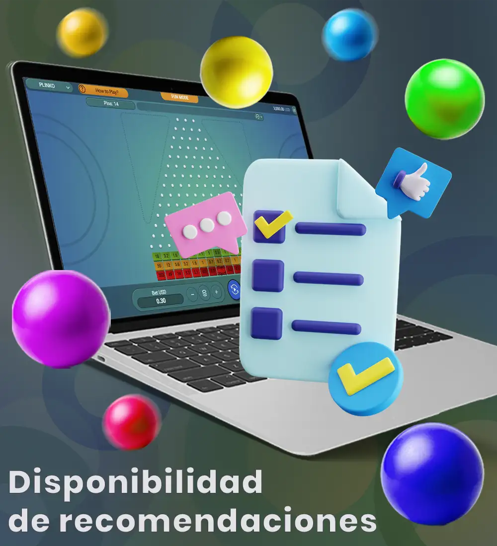 Recomendaciones de juego de Plinko